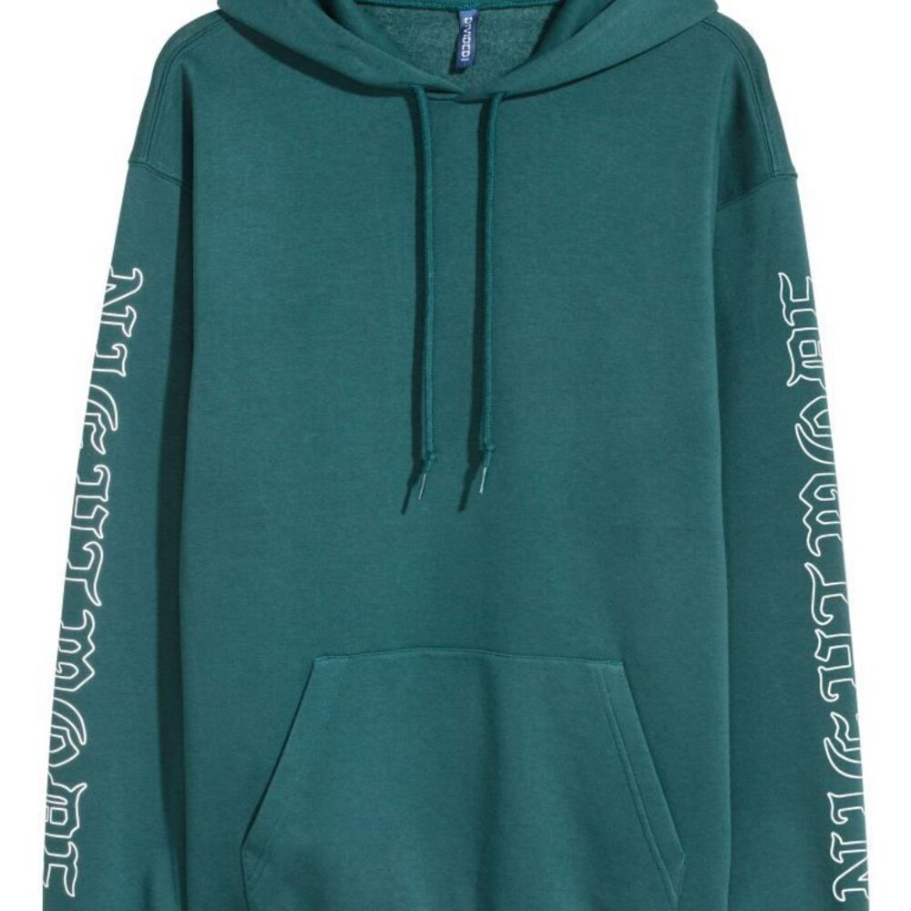 H&M Men’s Dark Turquoise Sweatshirt Hoodie